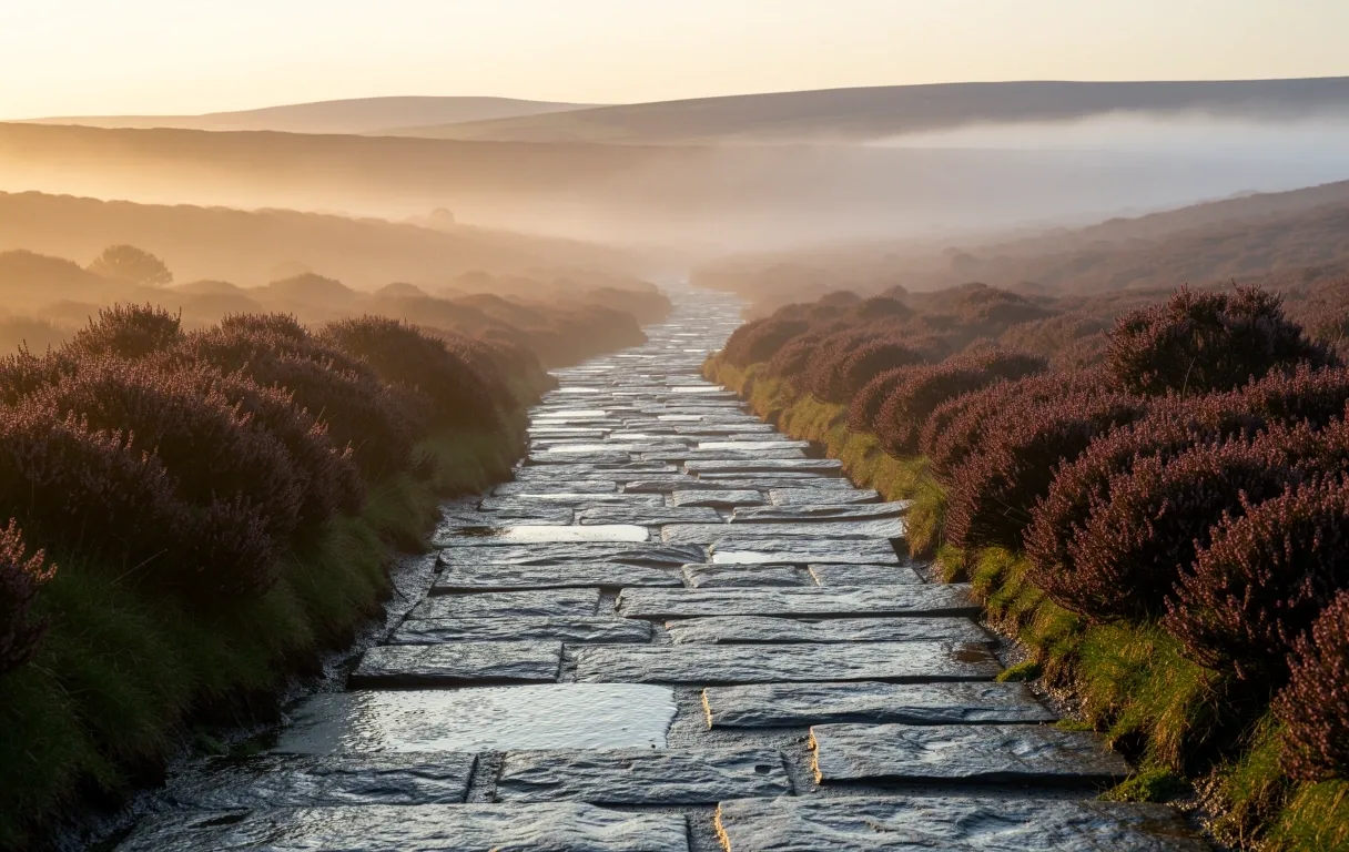 Dawn forest path